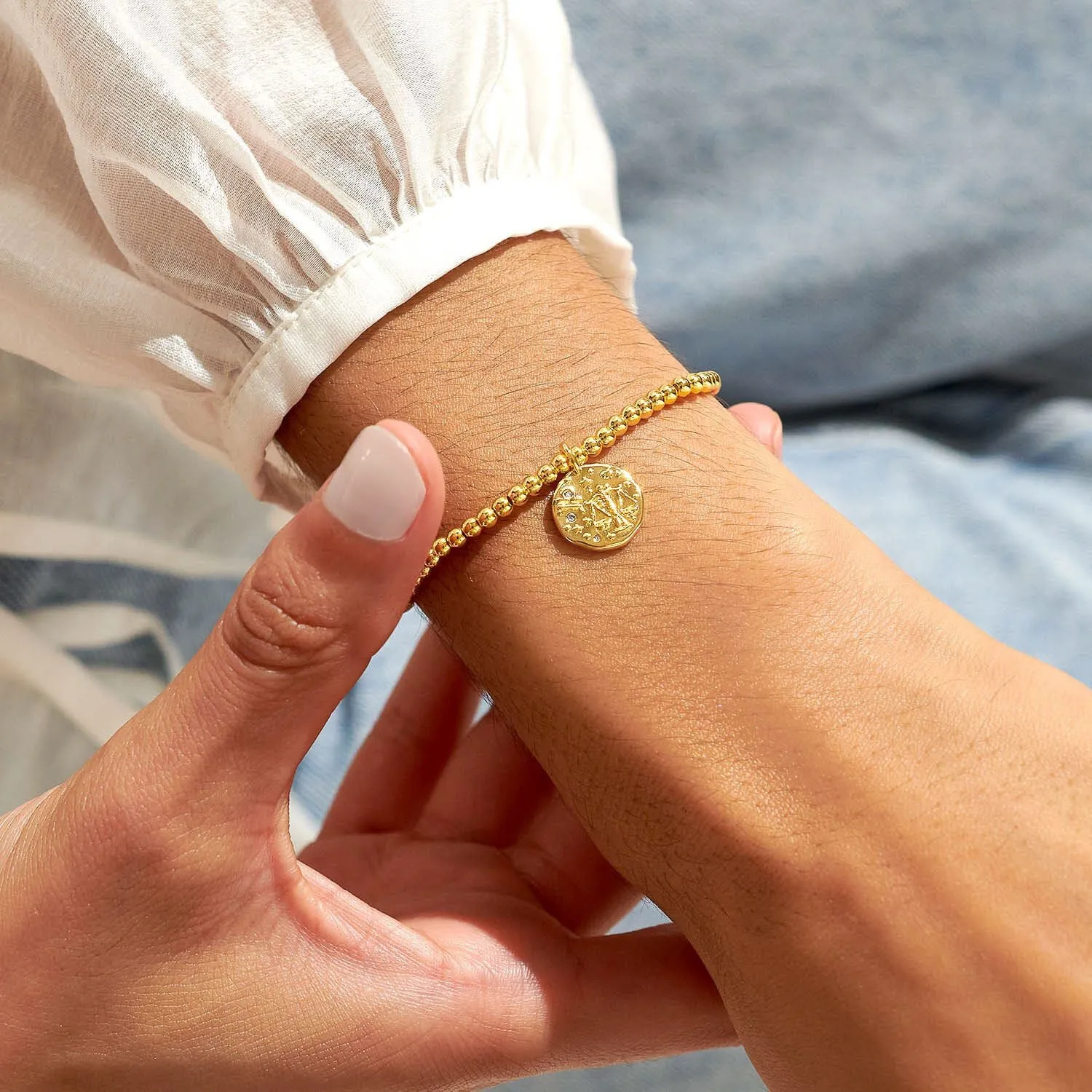 Joma Jewellery Gold Star Sign A Little 'Libra' Bracelet