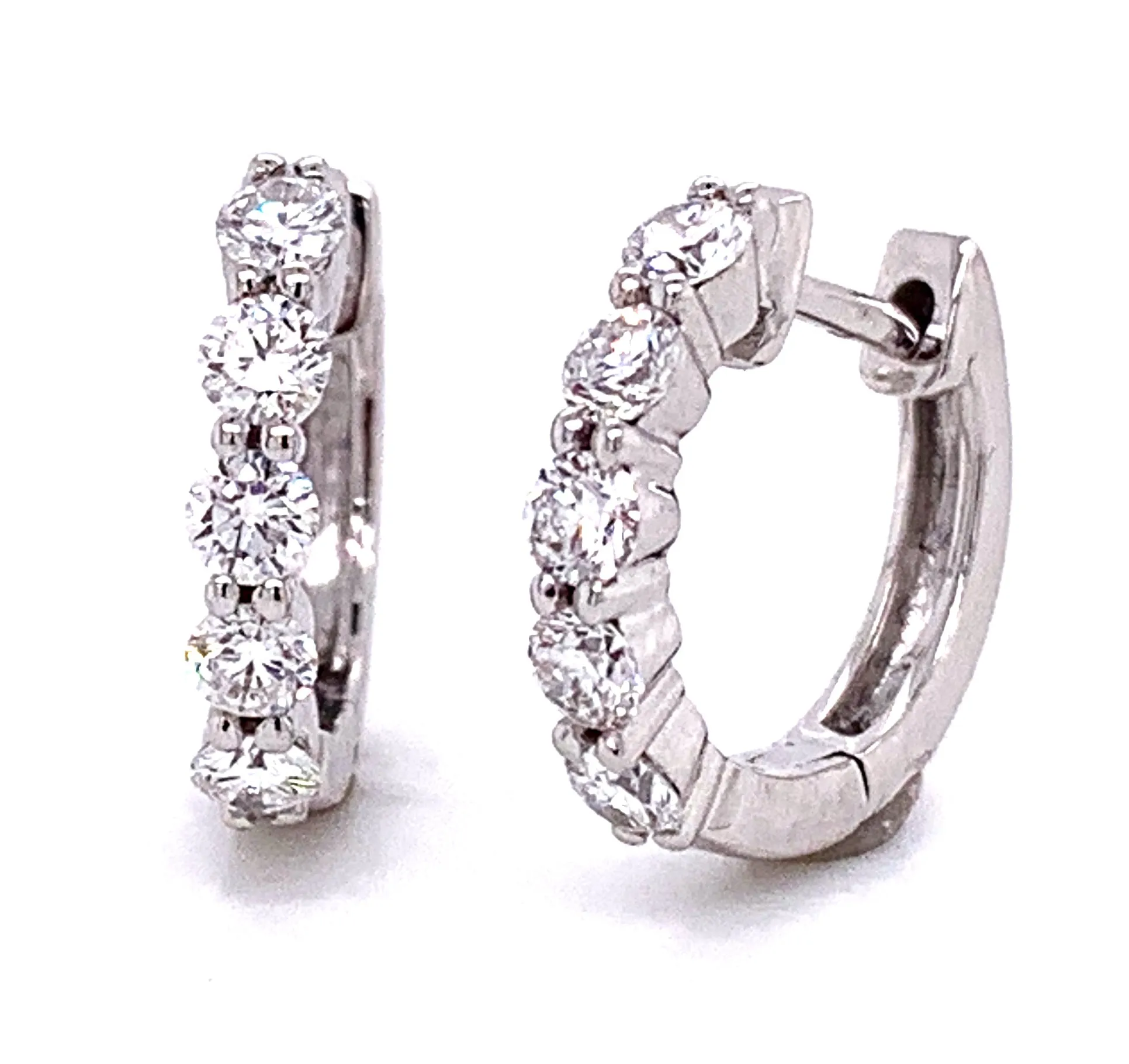 Ladies Diamond Hoop Earrings 0.60ctw