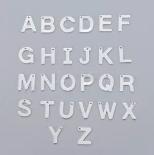 Letters A-Z Silver Charms