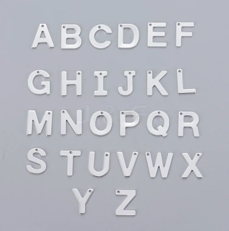 Letters A-Z Silver Charms