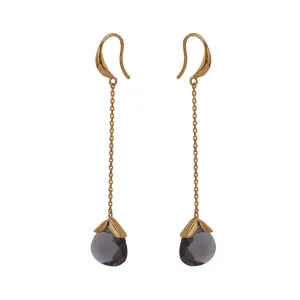 Marylou Gold and Grey Stone Earrings