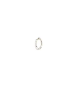 Medium Oval Push Gate Annex Link White Gold