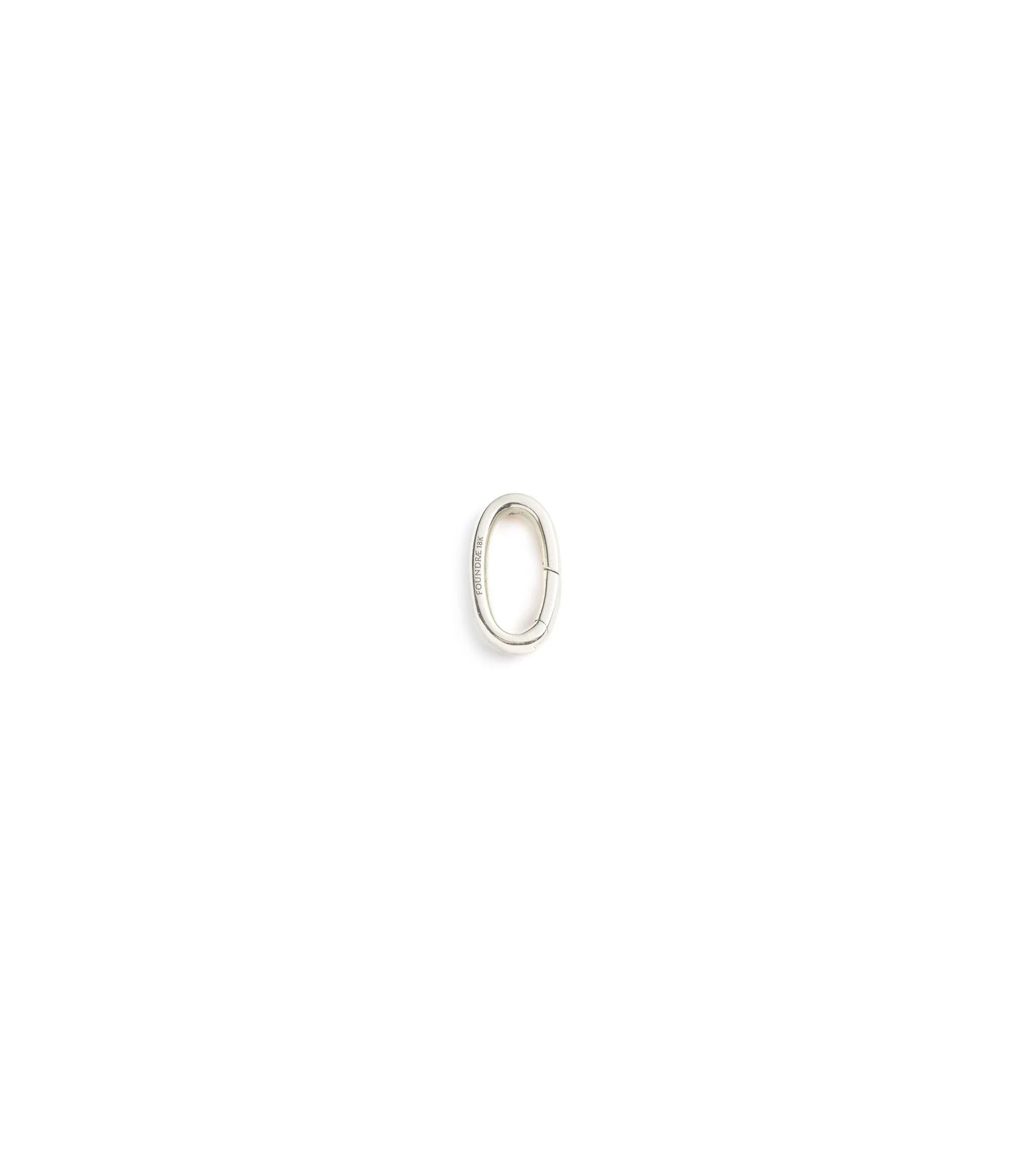 Medium Oval Push Gate Annex Link White Gold