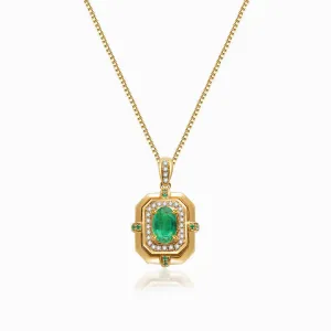 Midori Fortress Vintage Emerald Necklace