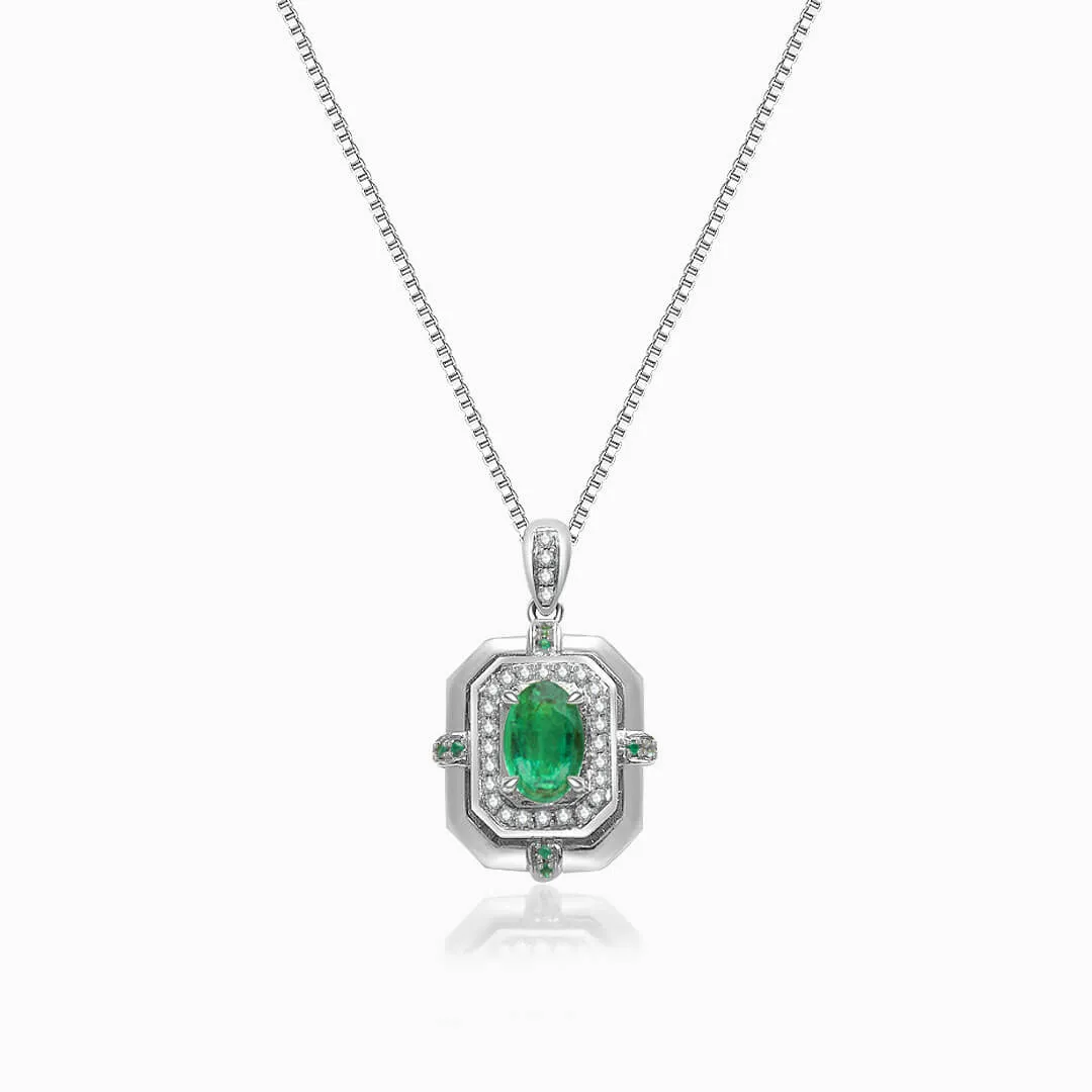 Midori Fortress Vintage Emerald Necklace