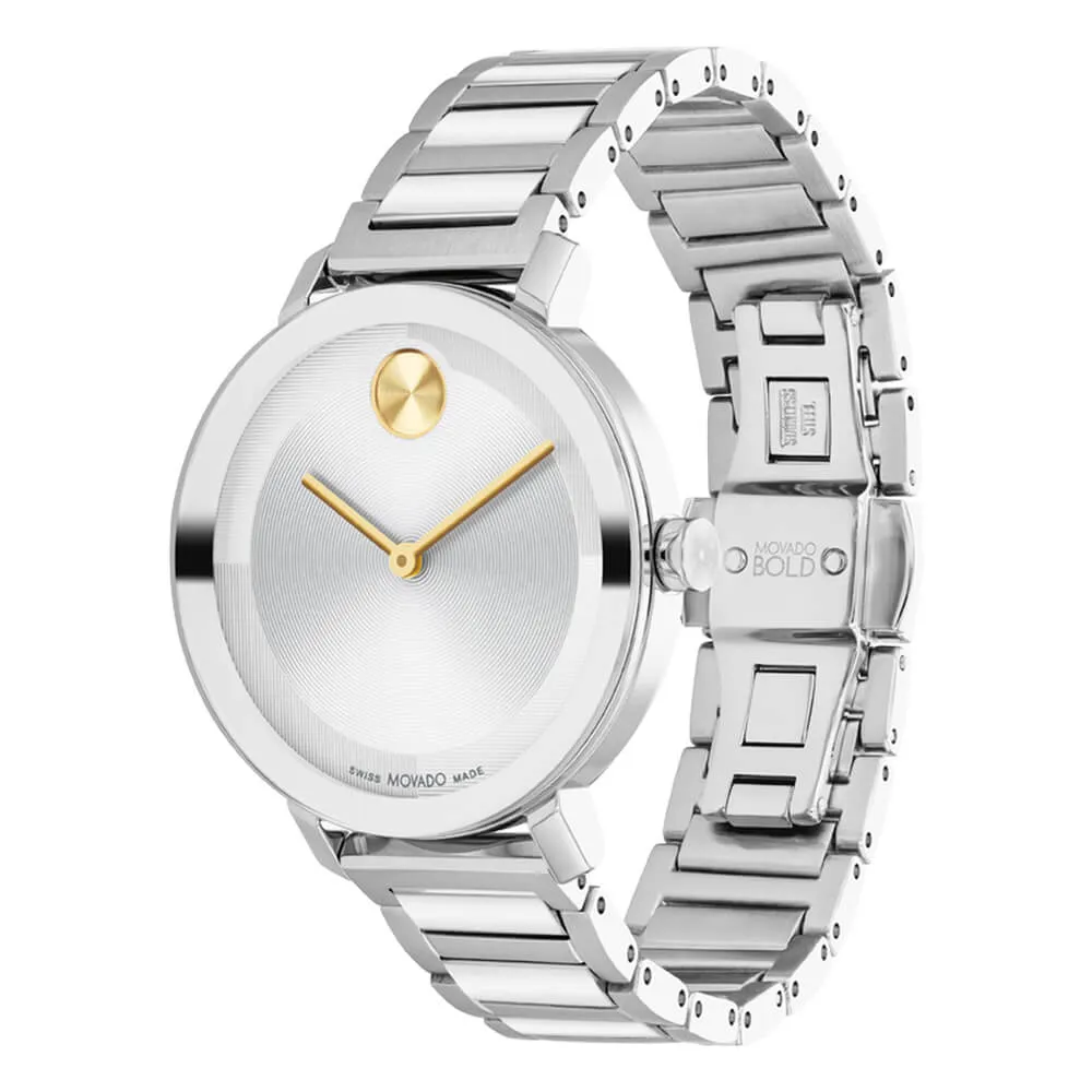 Movado BOLD Evolution 2.0 Silver Dial Steel Bracelet Women's Watch 3601191