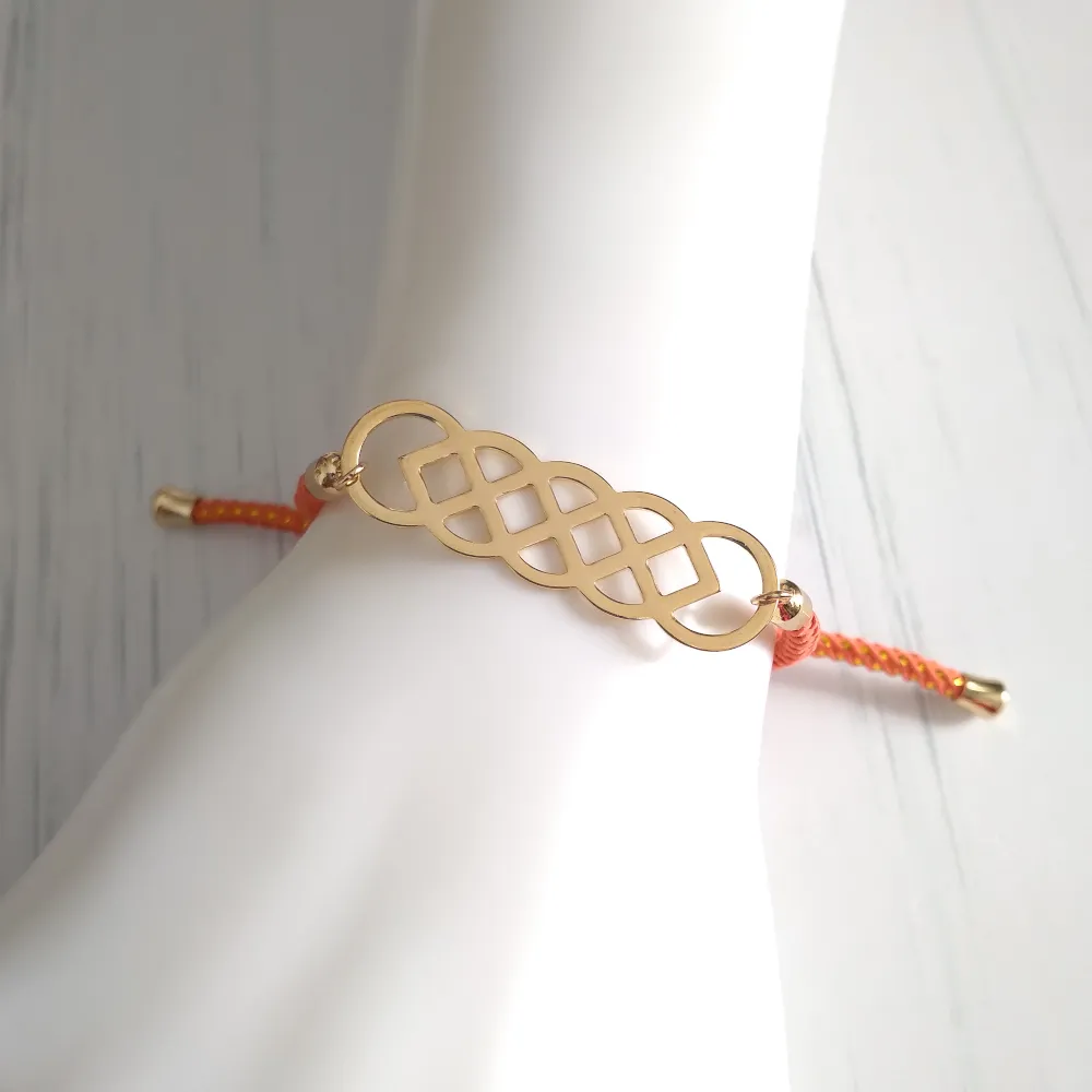 Olivia Eternal Knot Metallic Cord Slider Bracelet