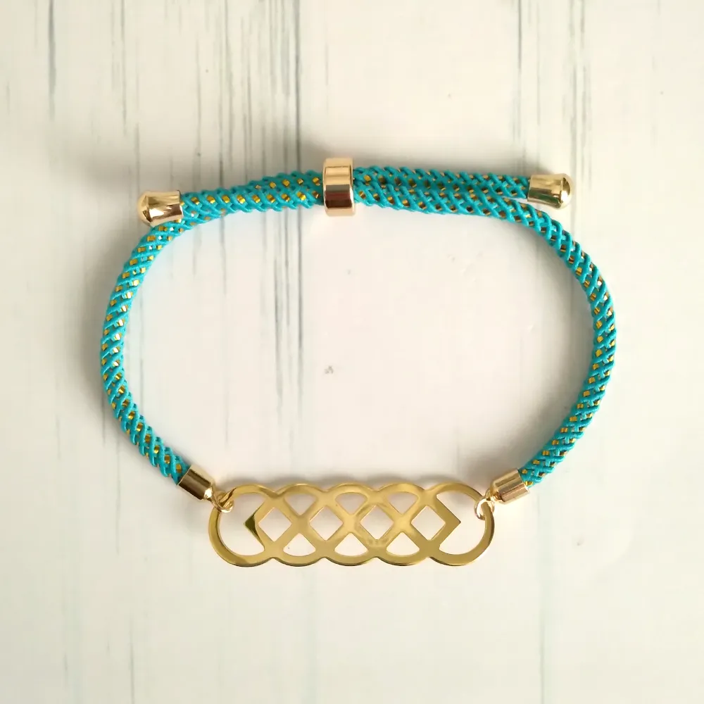 Olivia Eternal Knot Metallic Cord Slider Bracelet