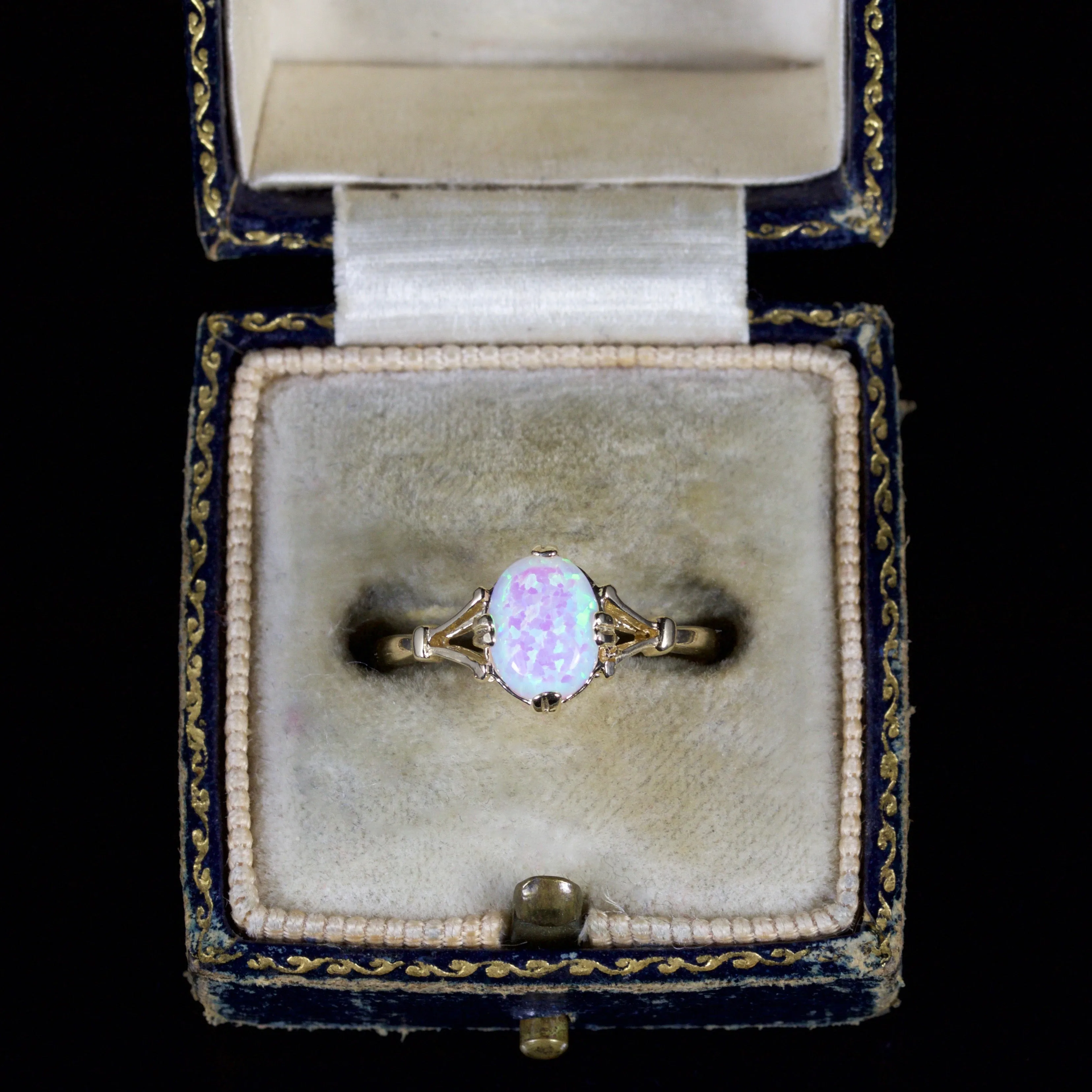 Opal Solitaire Ring 9Ct Gold Ring