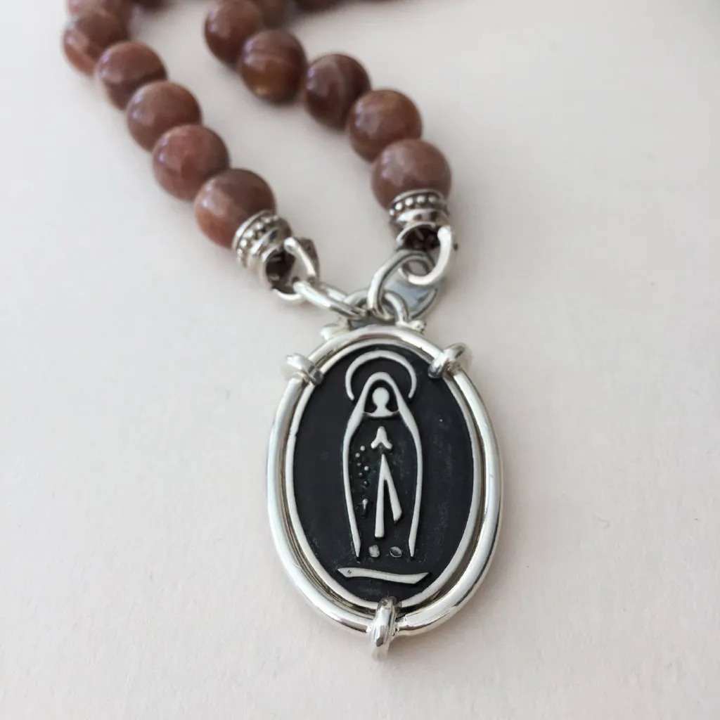 Our Lady of Lourdes Medal Pendant