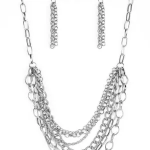 Paparazzi Necklace ~ Color Bomb - Silver