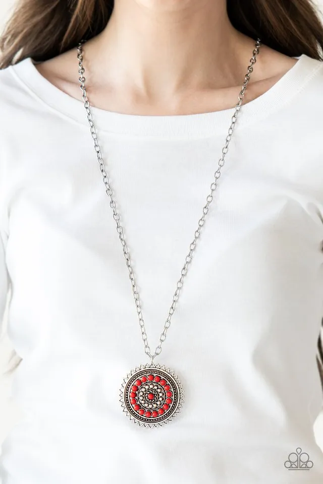 Paparazzi Necklace ~ Lost SOL - Red