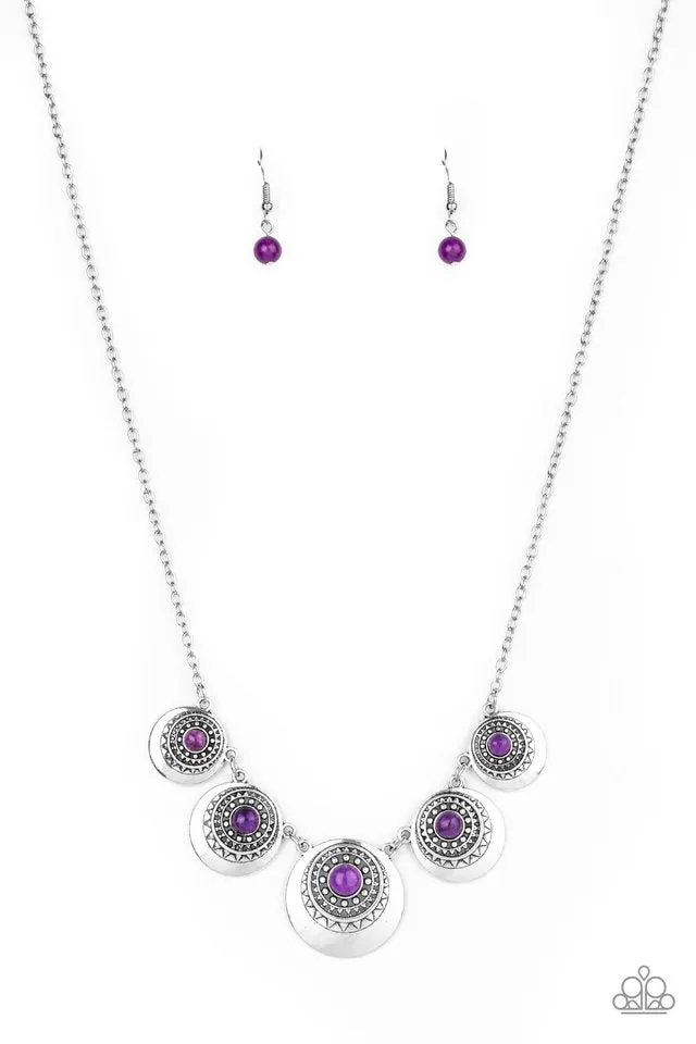 Paparazzi Necklace ~ Solar Beam - Purple