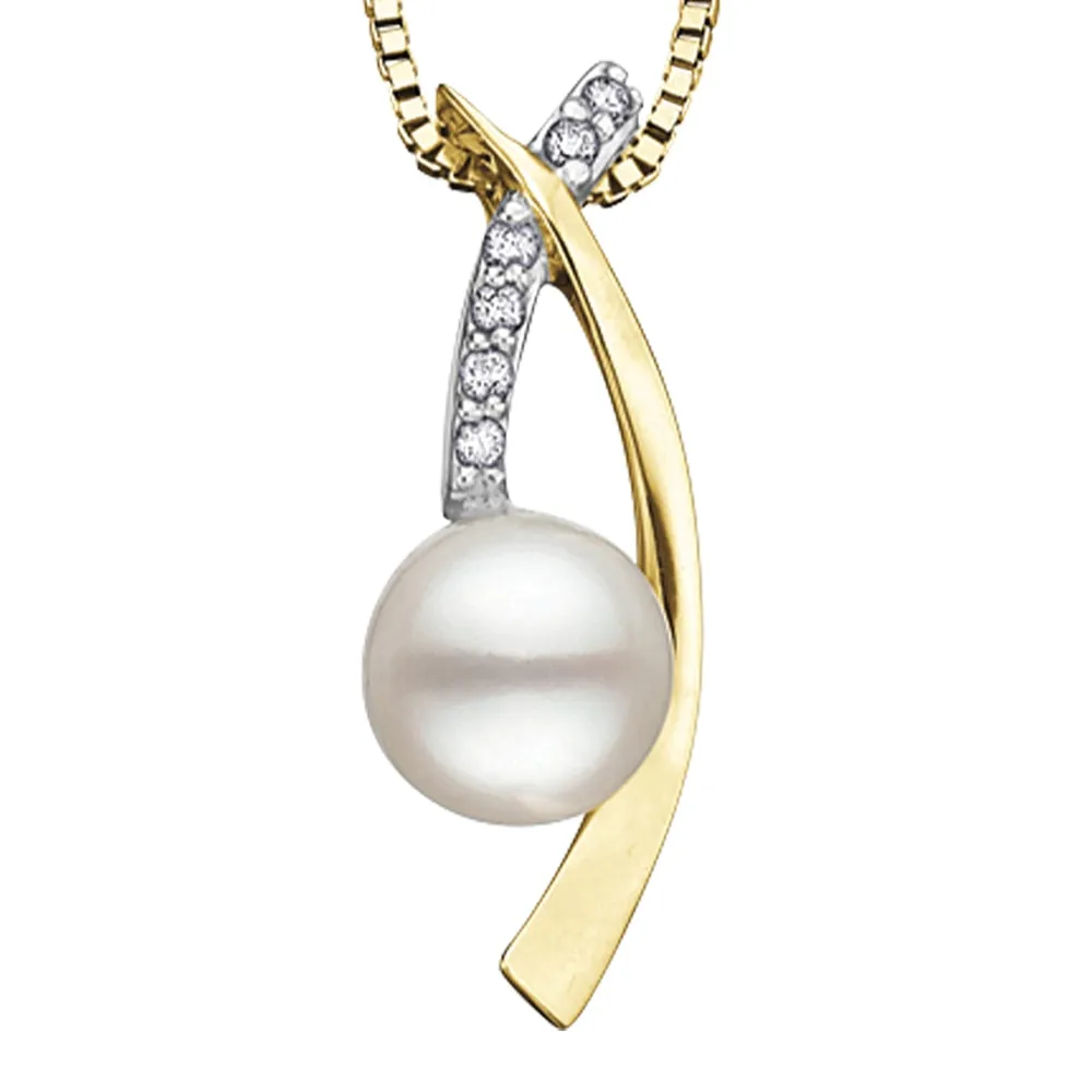 Pearl and Diamond Pendant