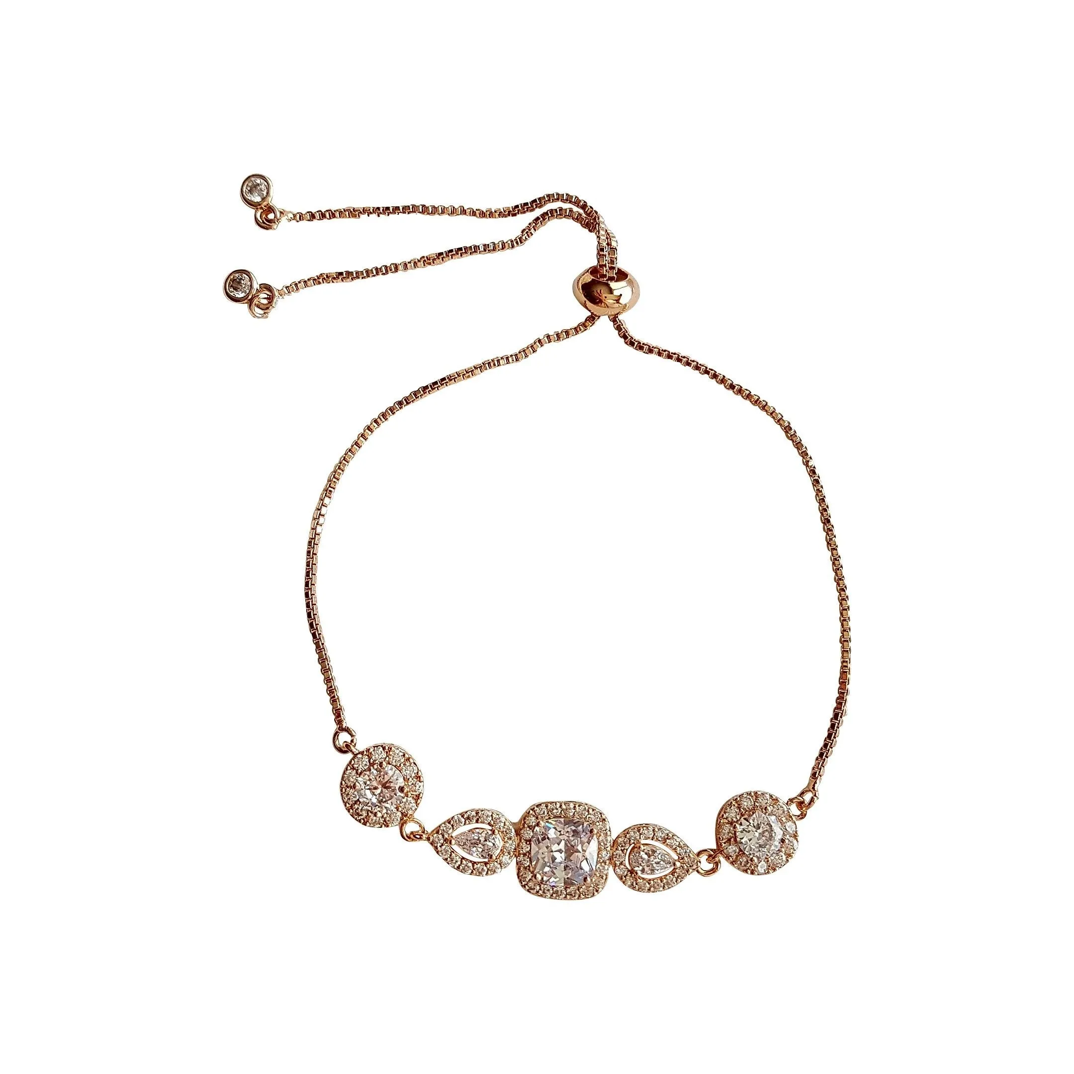 Rose Gold Wedding Bracelets- Gianna