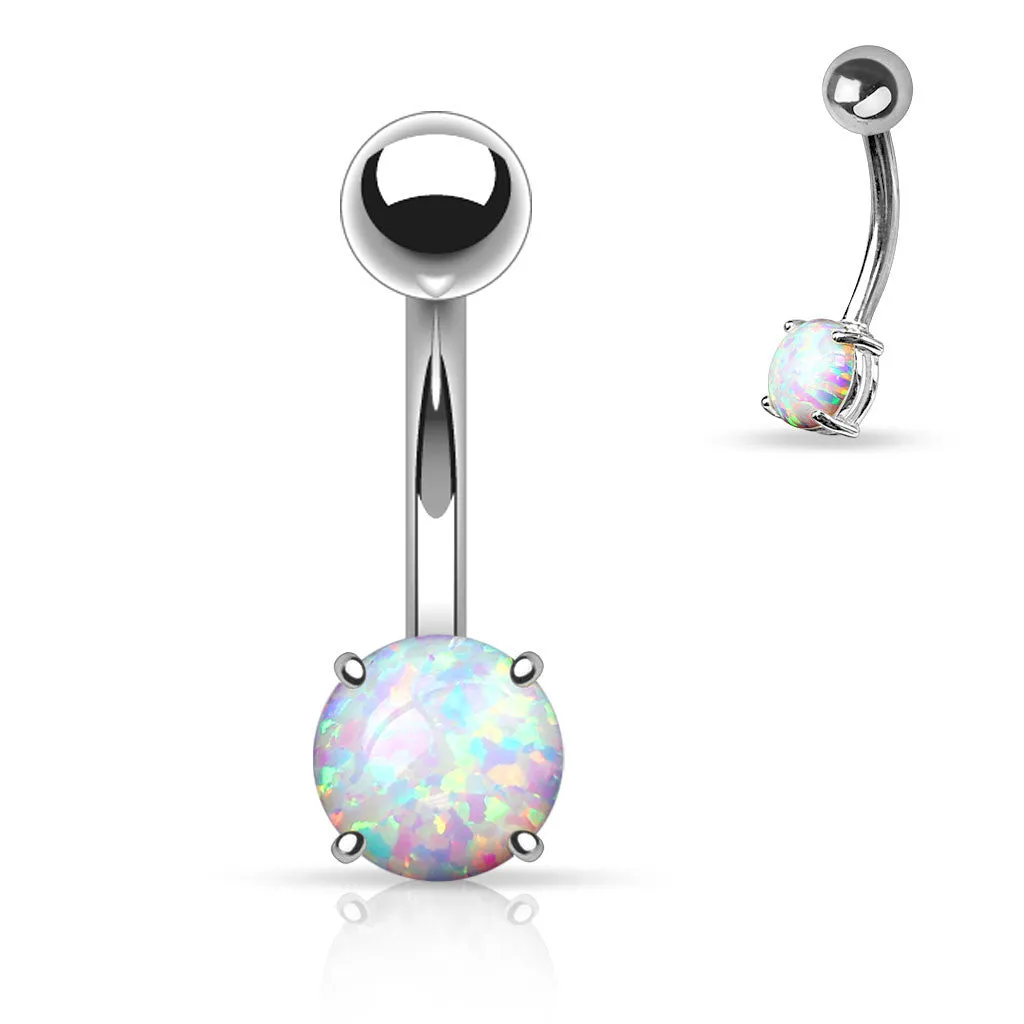 Sabella Prong Opal Belly Ring