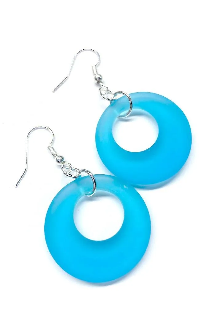 Sea Glass Donut Earrings