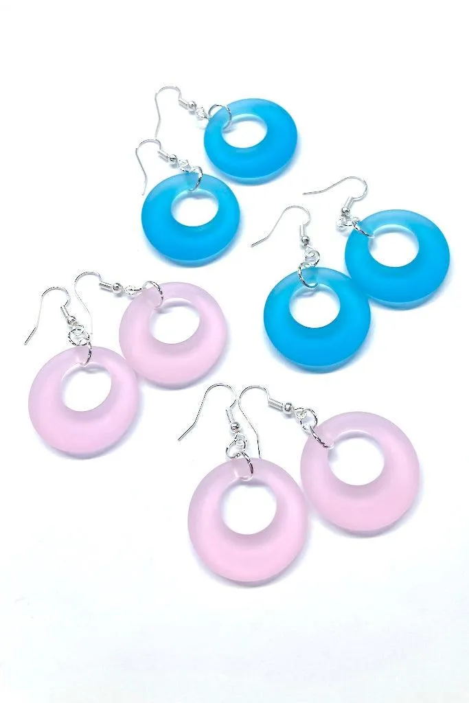 Sea Glass Donut Earrings