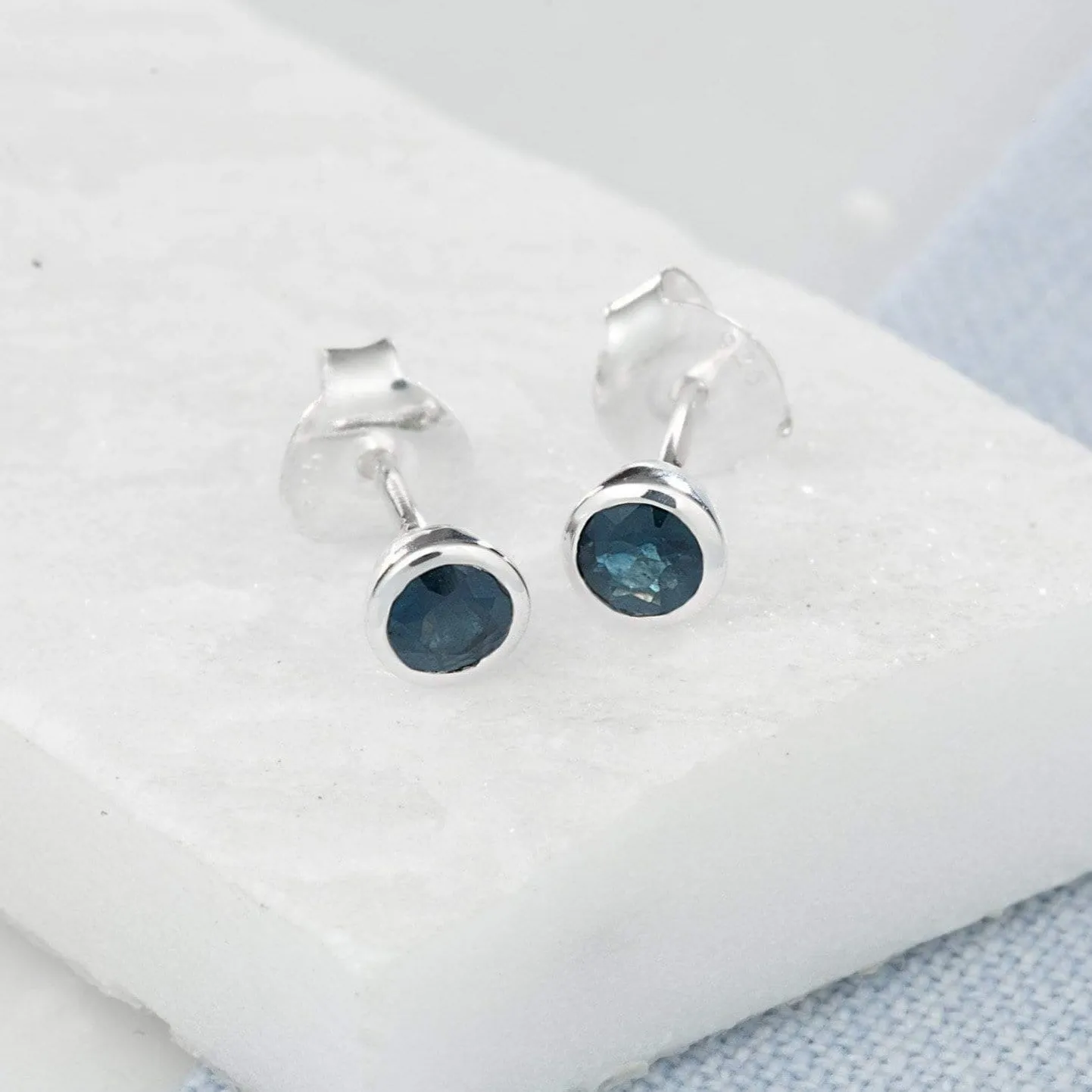 September Birthstone Earrings (Sapphire)