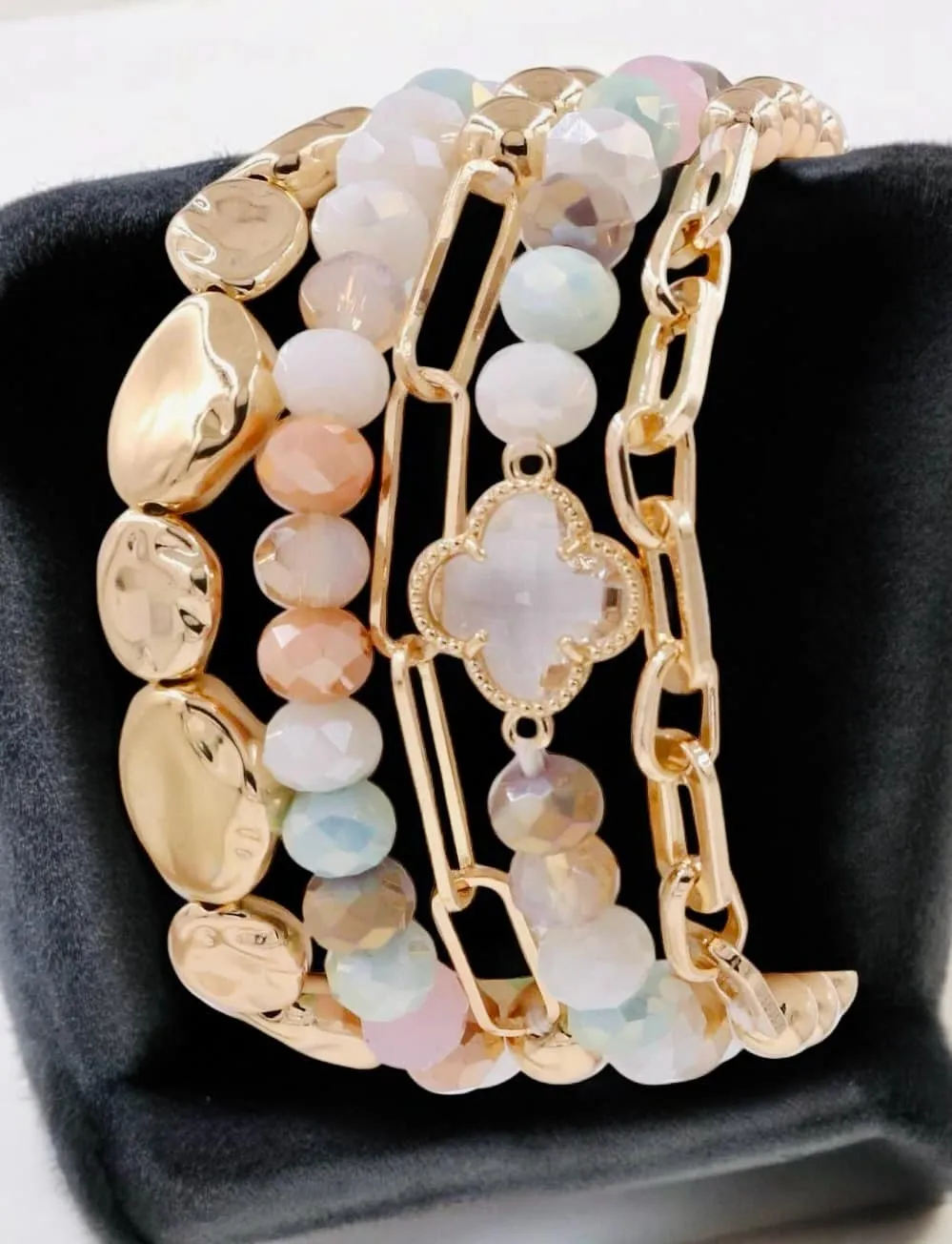 SERENE BRACELET SET (pastels) by Nine Jewelry