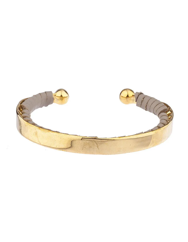 Shashi Nicky Cuff in Gold/Grey