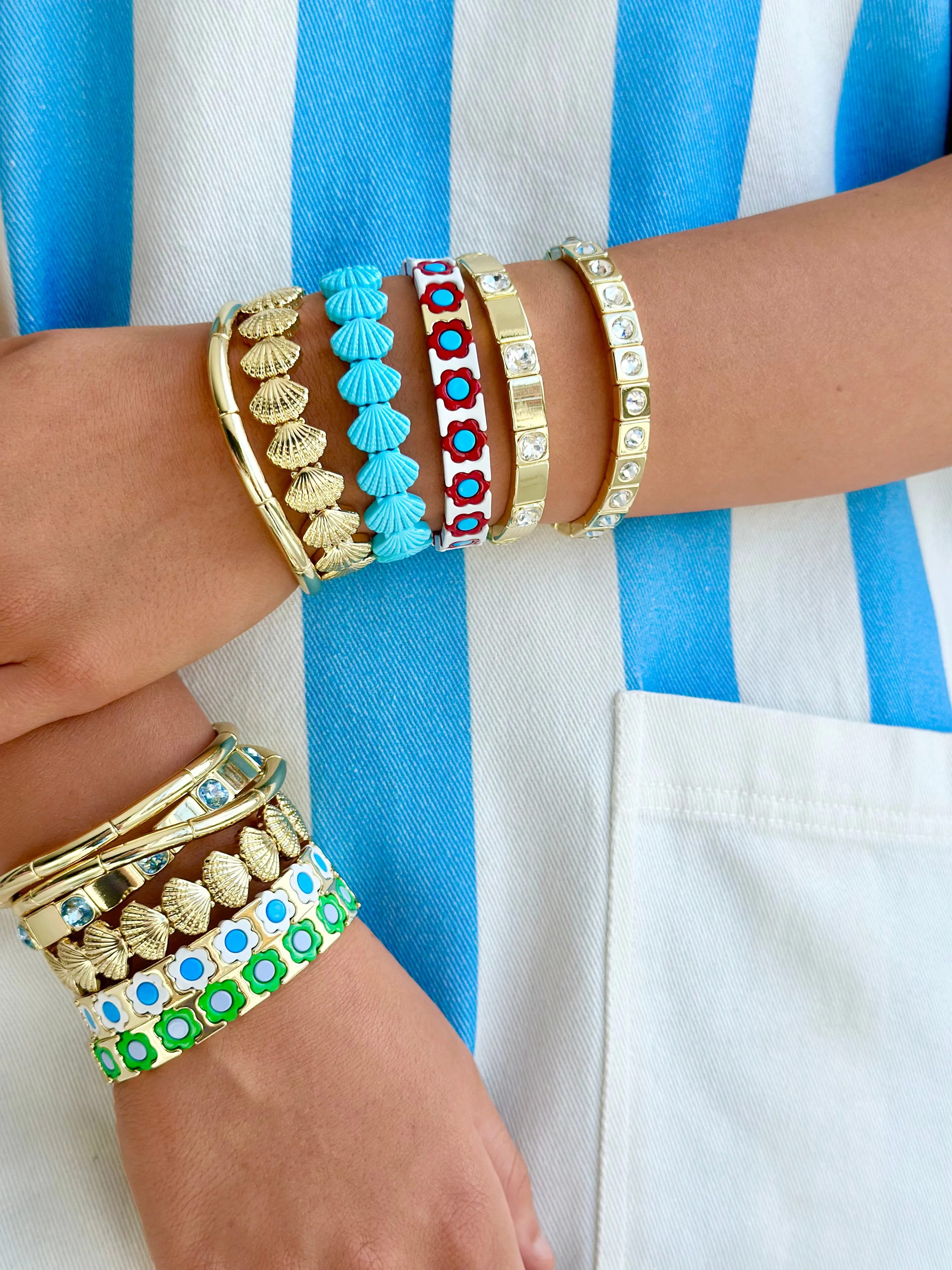 Shell bracelet - Bright Blue