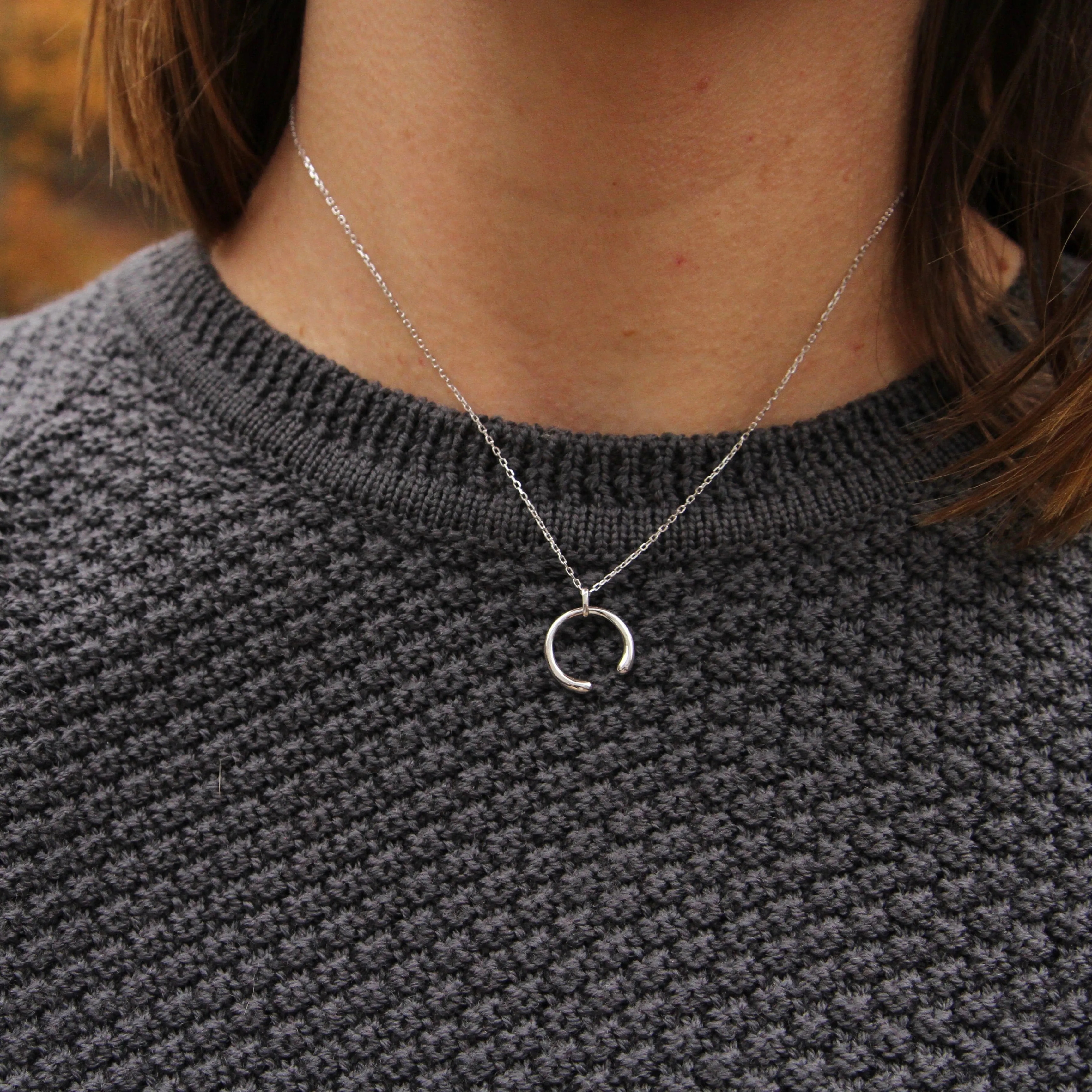 Silver Luxe Curve Necklace