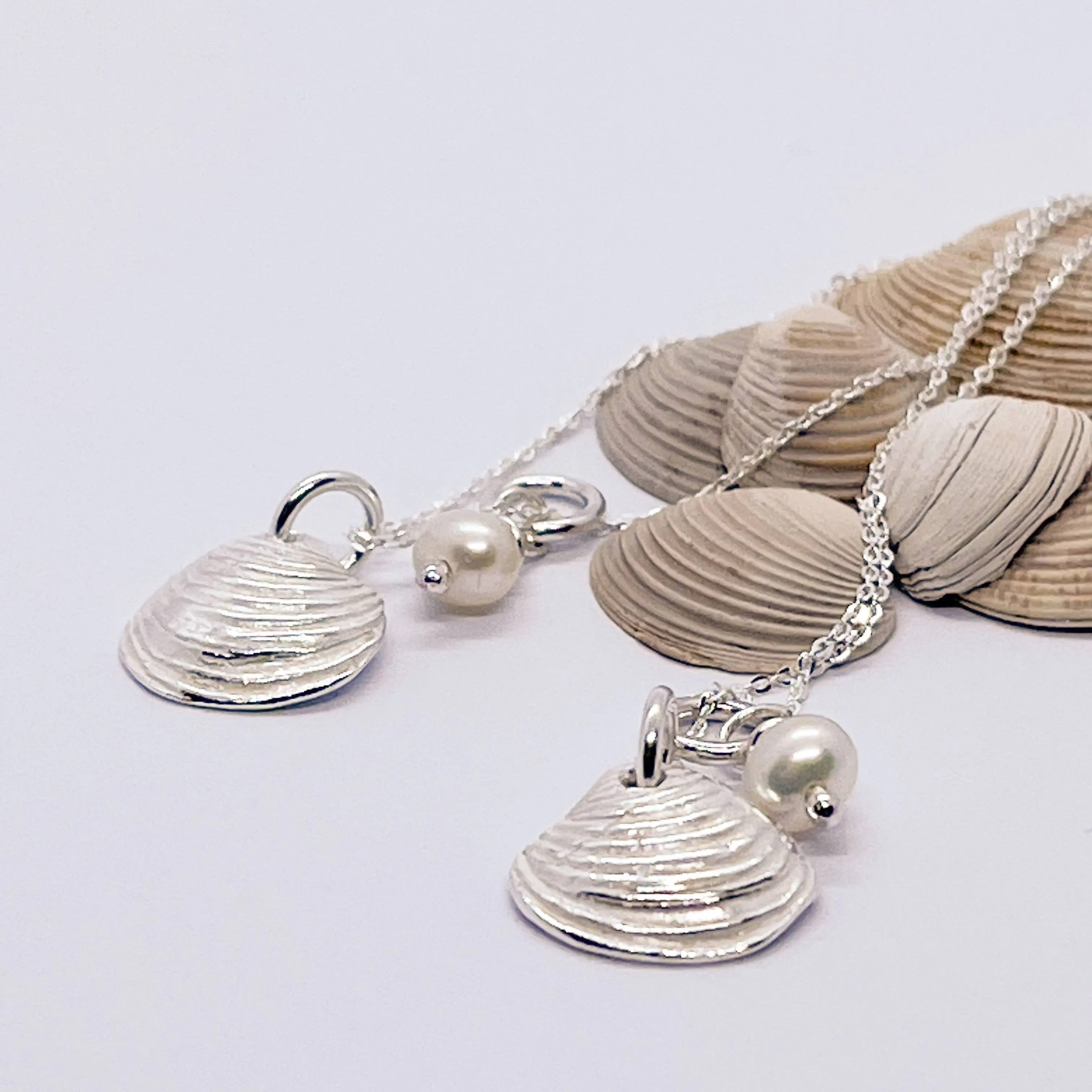 Silver Scottish Clam Shell Necklace