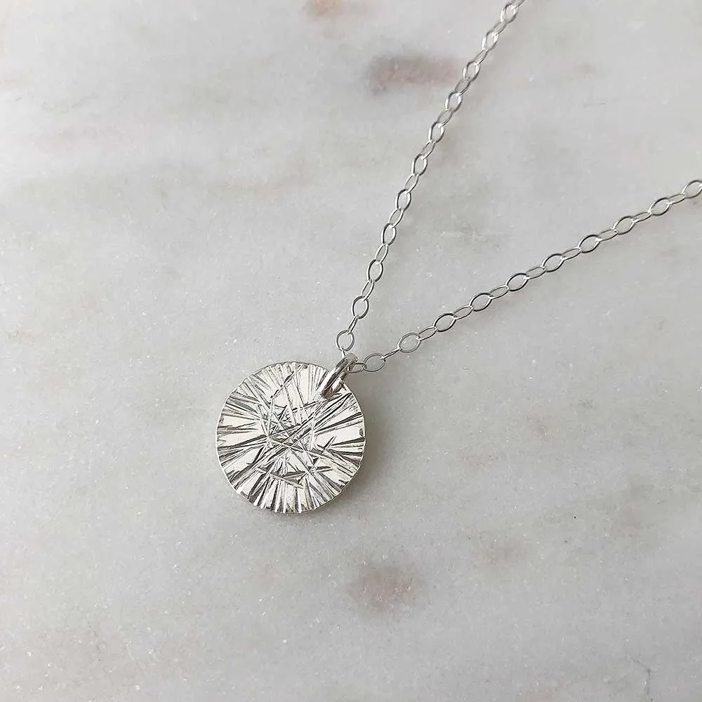 Small Medallion Necklace - Faceted