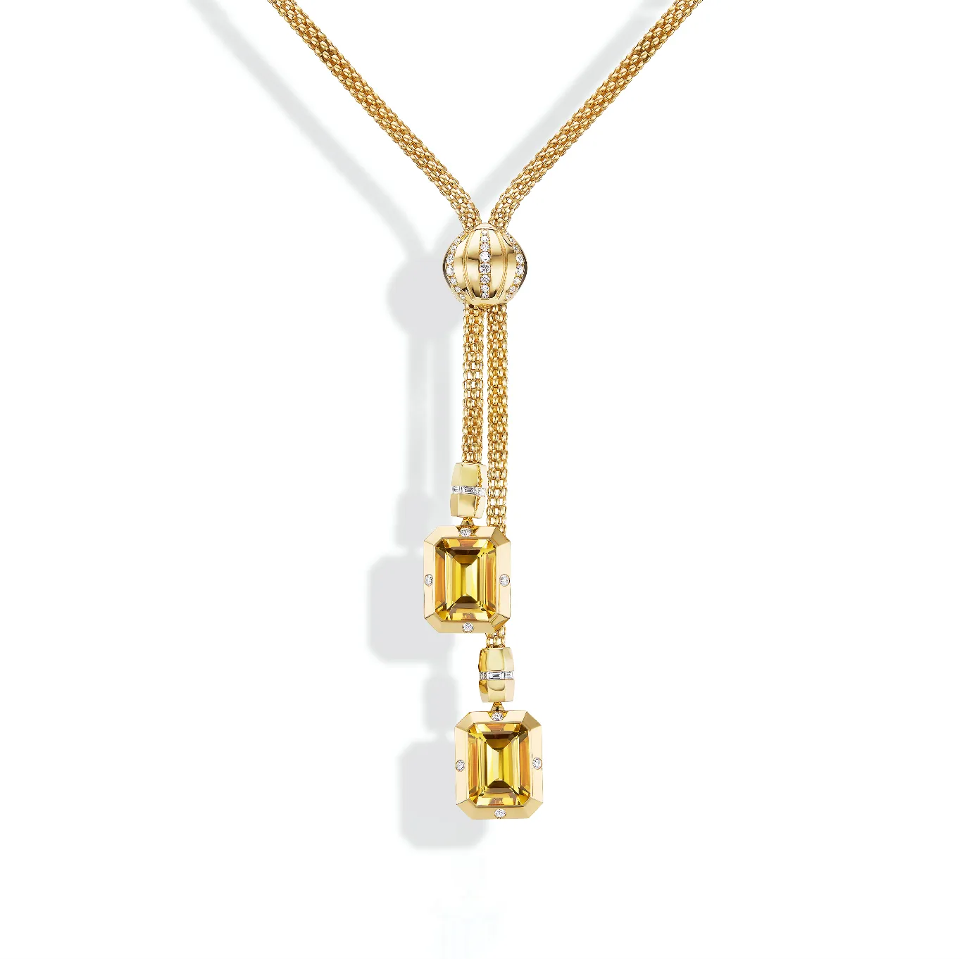 Stella Necklace Citrine Drops