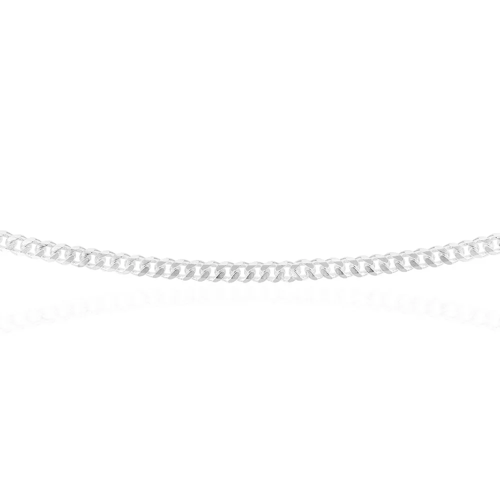 Sterling Silver 100 Gauge Diamond Cut 60cm Curb Chain