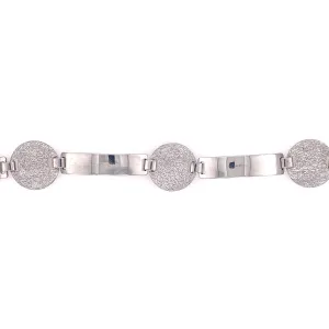 Sterling Silver Metallic Disc Bracelet