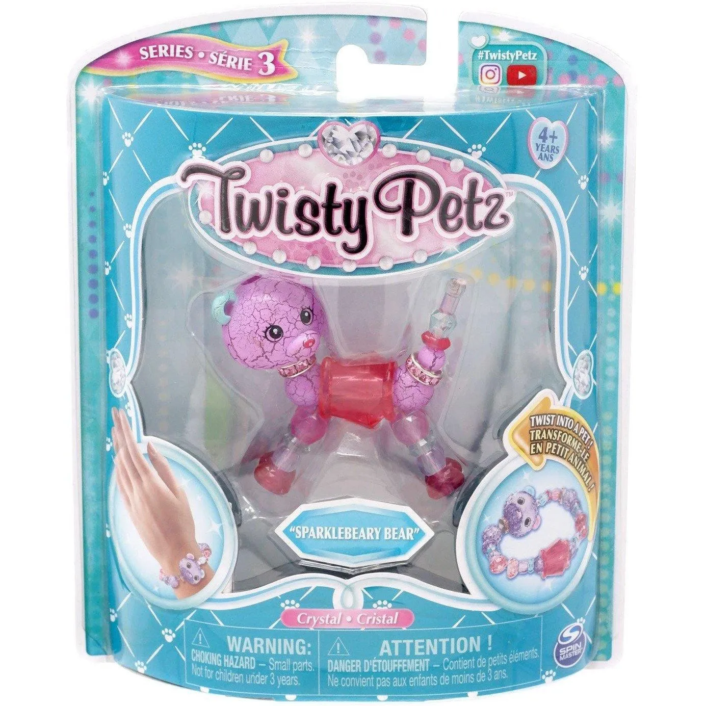 Twisty Petz Series 3 Transform Into A Bracelet - Sparklebeary Bear