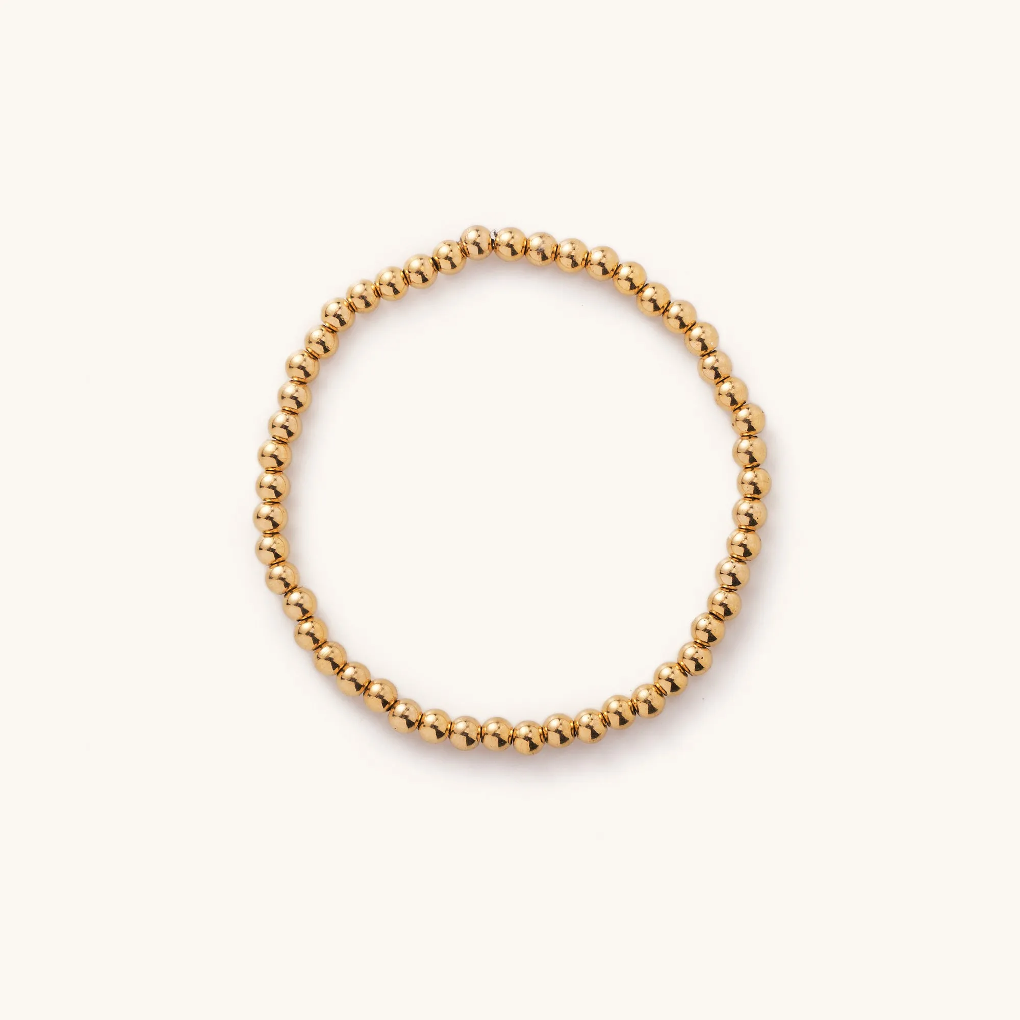 Waterproof Gold Beaded Ball Bracelets