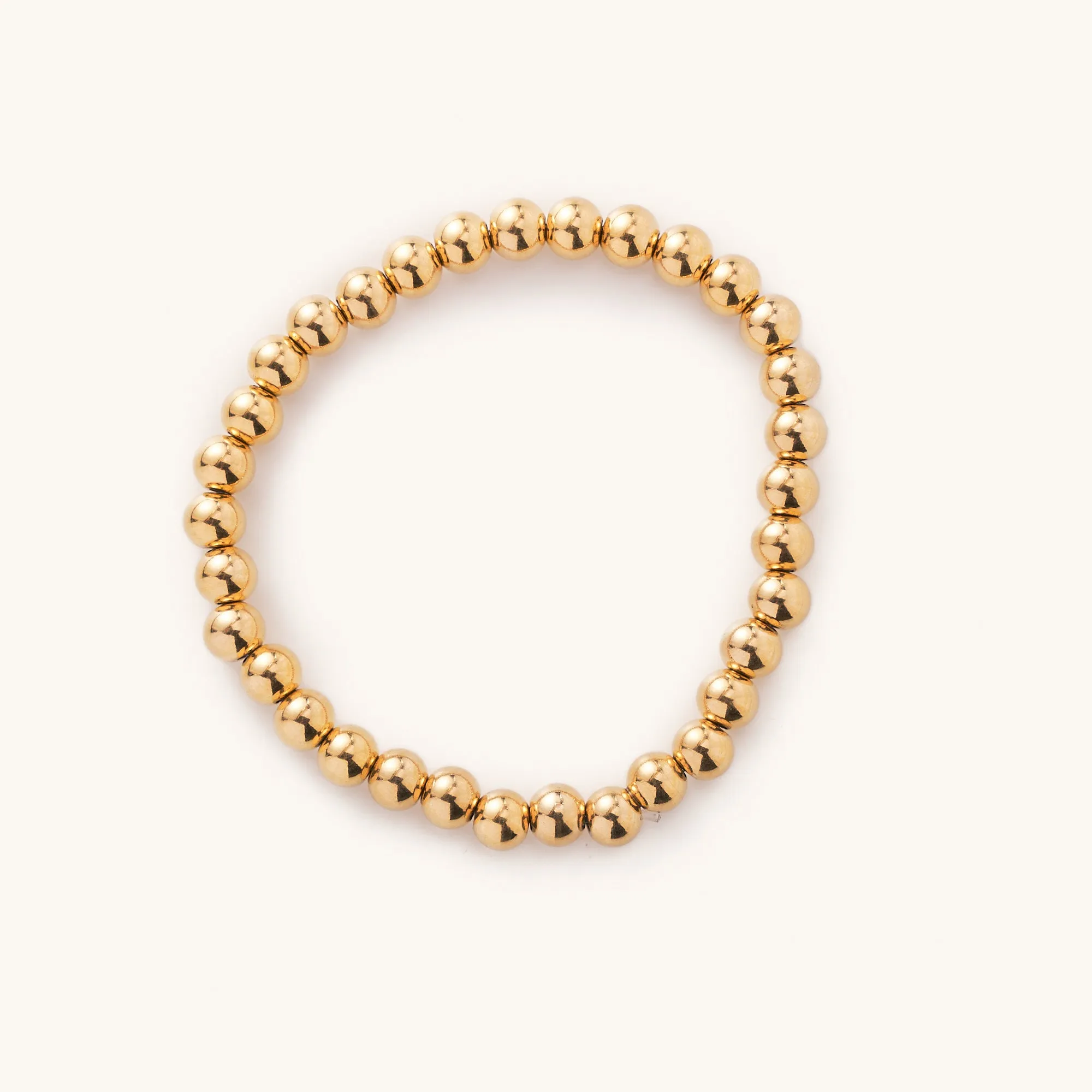 Waterproof Gold Beaded Ball Bracelets